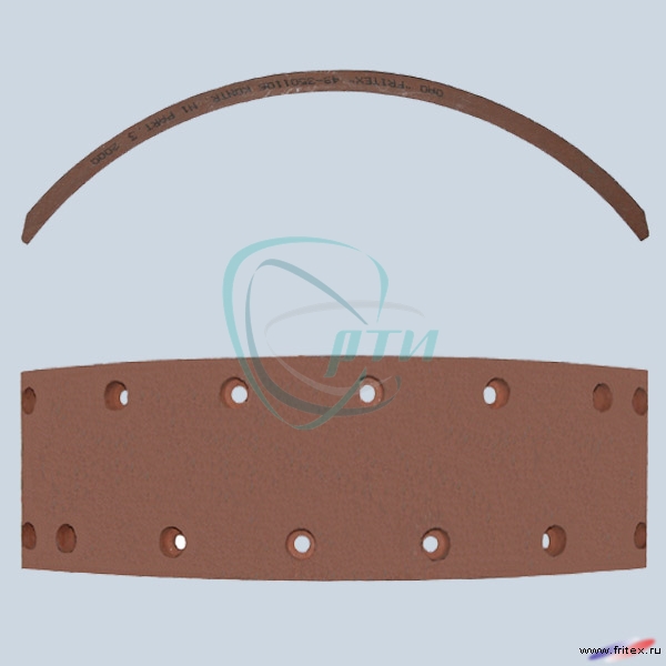 Накладка тормозная ГАЗ-2330 "ТИГР", крановая техника, корот.