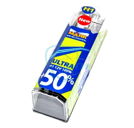 Лампа фар H1 12V-55W P14.5S +50% "Маяк Ультра"