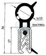 Уплотнитель капота (задний) ГАЗель Уралэластотехника