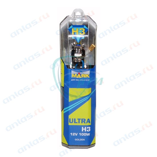 Лампа фар H3 12V-100W Pk22S "Маяк Ультра"