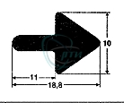 Уплотнитель двери (стрелка) Г-53 СЗРТ