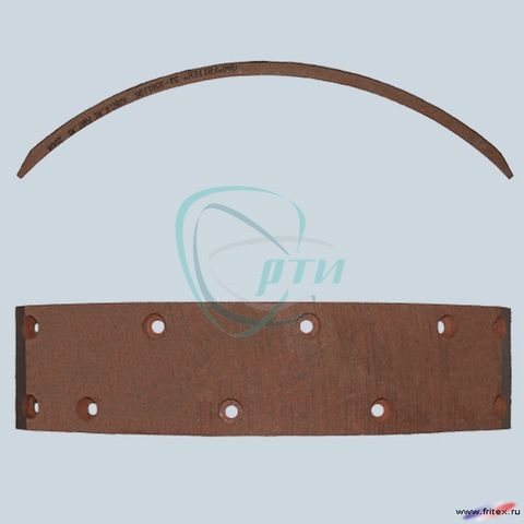Накладка тормозная ГАЗ-51, ПАЗ зад.корот. сверл.