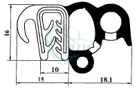 Уплотнитель проема двери ГАЗель водител. /4 м/ Уралэластотехника