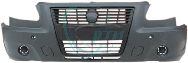 Бампер Газель "Бизнес" передний в сборе (с эмбл.) завод