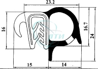 Уплотнитель проема двери Соболь задней /5,5 м/ Уралэластотехника
