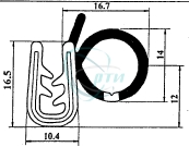Уплотнитель проема двери УАЗ-31512, 31519 Уралэластотехника