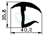 Уплотнитель двери изотерм. кузова 1-о лепестк. Обнинск