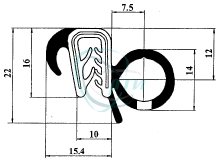 Уплотнитель проема двери Г-3110 Уралэластотехника