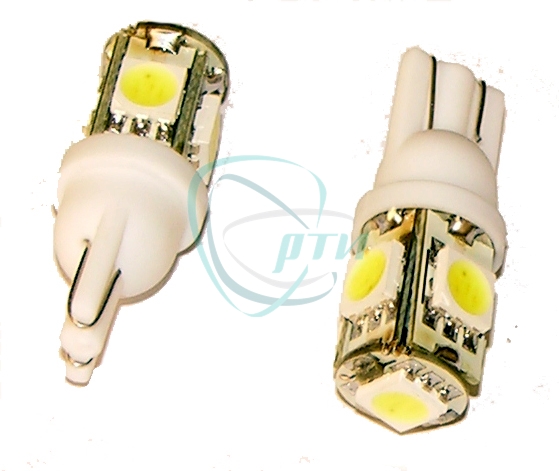 Лампа светодиодная Т10бц 24V-4SMD WHITE W2.1x9.5d Маяк (габариты,повт.поворота)