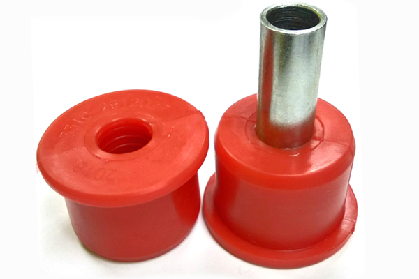 Сайлентблок ушка рессоры ГАЗель (разборный, полиуретан, красный)