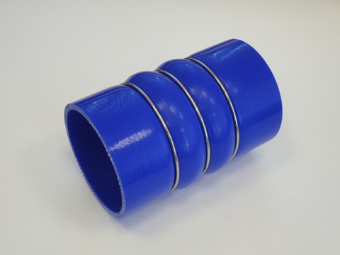 Патрубок интеркулера d100, L195CR 3/4 (силикон, с металлическими кольцами)