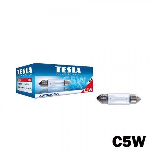 Лампа Ас 12V-5W SV8.5 Tesla (номер.знак,салон)