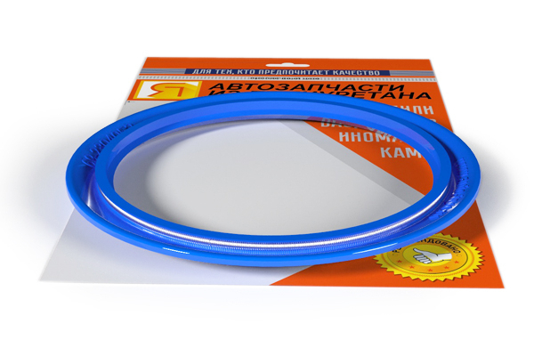 Сальник поворотного кулака УАЗ (с пружиной, полиуретан, синий)