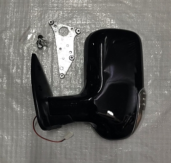 Зеркало заднего вида /Г-ль/Соб-ль/ руч. привод, повторитель (черное) левое