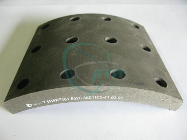 Накладка тормозная КАМАЗ ЕВРО 6520, 5460 сверл. (б/асб) 