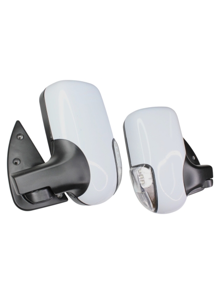 Зеркало заднего вида Г-ль, Соб-ль (белый) с повторителем, ручн.приводом (замена к. 18404 / 18405)