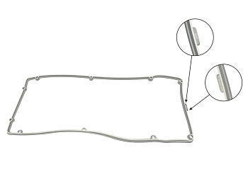 Прокладка клапанной крышки для а/м Г-2705, 3302, УАЗ Хантер с дв.ЗМЗ-409 Евро-4 (силикон МБС, белы