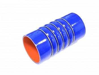 Патрубок интеркулера d75, L230CR 5/6 (силикон, с металлическими кольцами)