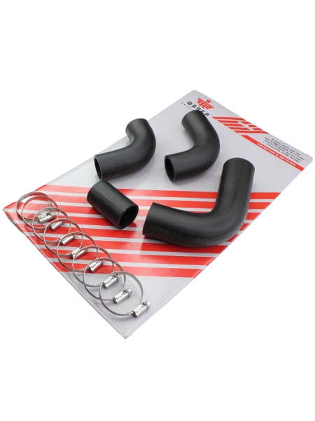 Патрубки радиатора 3110, 3102 дв 4062 до 09.2004 (к-т 4 шт. с хомутами червячными) ОРИГИНАЛ ФАРЕР