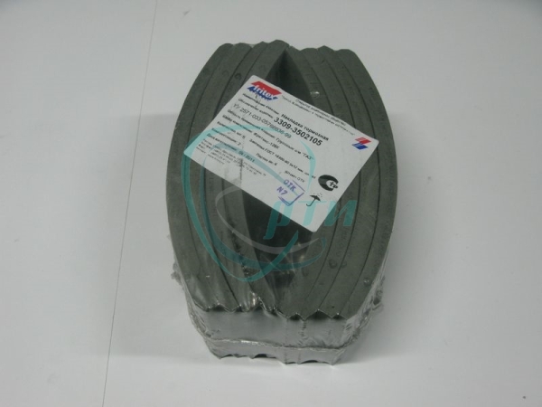 Накладка тормозная Г-3307, 3308, 3309 задн.(б/асб) 8шт. с заклёпками сверлёные