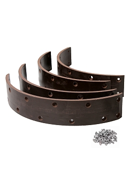 Накладка тормозная Г-53, КаВЗ перед.длин. 8шт. с заклёпками сверлёные