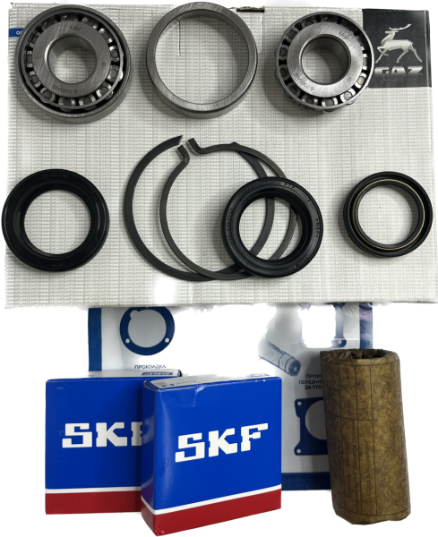 Р/к КПП ГАЗ, ГАЗель (подш. SKF,прокл.,сальник.) н/обр.