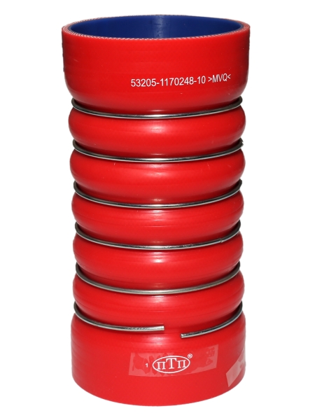 Патрубок интеркуллера Камаз ЕВРО (100х110*L210) 5 слоев красный ПТП