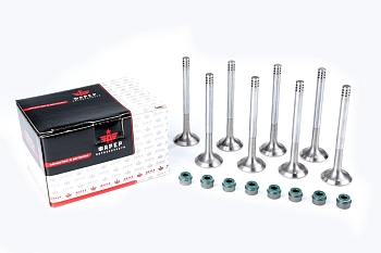 Клапана выпускные дв. 405,406,409 НЕМАГНИТНЫЕ (к-т 8 шт с м/с колпачками) ФАРЕР