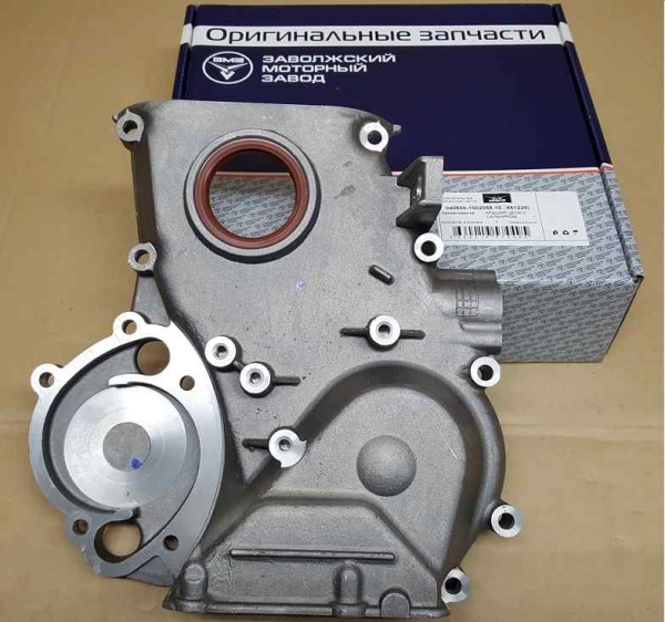 Крышка двигателя ЗМЗ-406 передняя в сборе с сальником