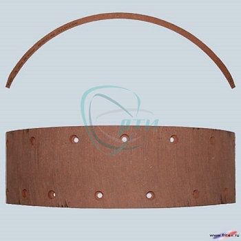 Накладка тормозная ГАЗ-53, ПАЗ зад.длин.(асбестовая) сверл.