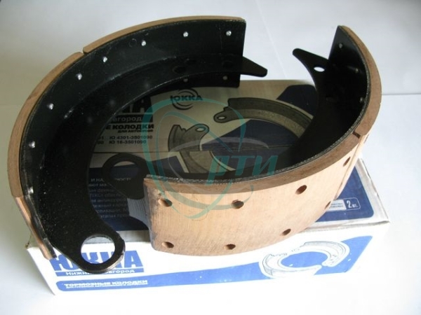 Колодка тормозная ГАЗ 3307 зад. (накладка "ВАТИ") (инд.упак 2шт)