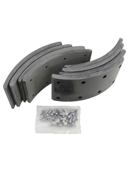 Накладка тормозная ГАЗ-53, ПАЗ зад. с заклепками (асбестовая) с заклепками