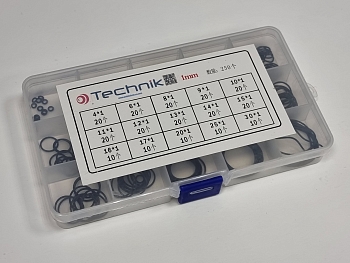 Набор резиновых колец 15 размеров, 250 штук, 1мм