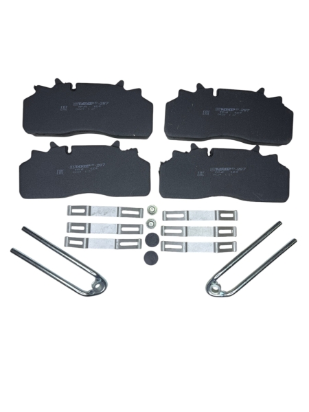 Колодка тормозная МАЗ 206,DAF,DENIS,SAF (PAN 19-1) с монтажным комплектом (комп. 4шт)