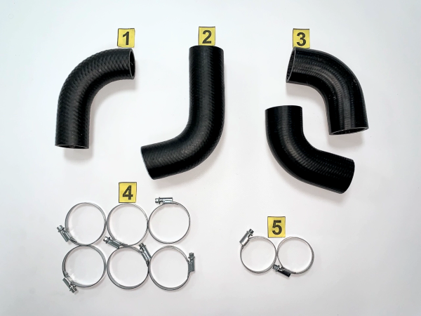 Патрубки радиатора УАЗ-315143 (4 шт.) с хомутами ФАРЕР