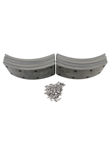 Накладка тормозная Г-3307, 3308, 3309 перед.(б/асб) к-т 8 шт. с заклепками