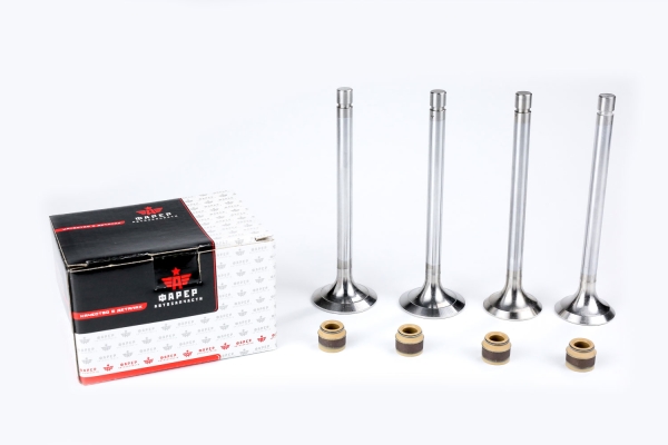 Клапана впускные и выпускные дв. 240, 245, 260 после 07.2005 ОРИГИНАЛ (к-т 2+2 шт. с м/с колпачками