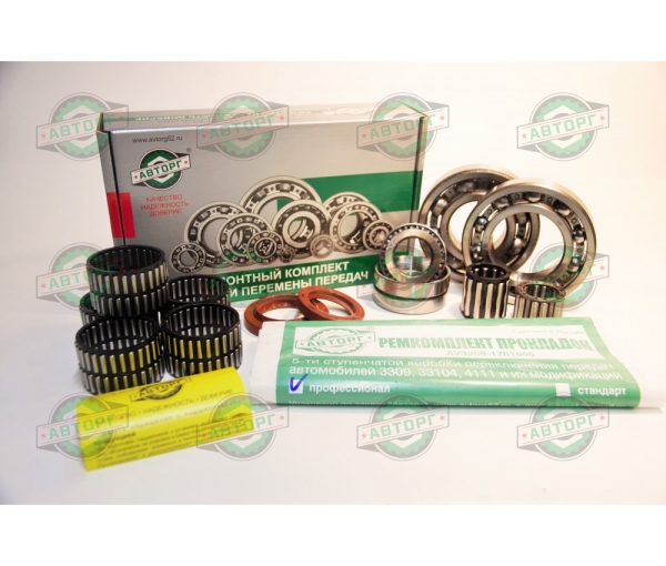 Р/к КПП Г-33104 КПП дв.CUMMINS (подшипники, сальники) АВТОРГ