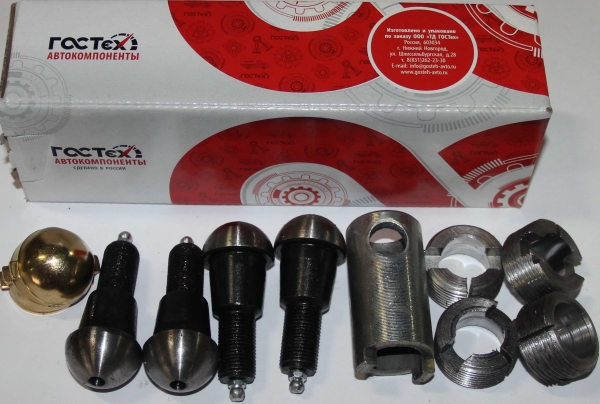 Шкворень УАЗ 3160, Хантер на мост Спайсер на вкладышах(латунь) с/о в сб. (к-т 4 шт.+ ключ)