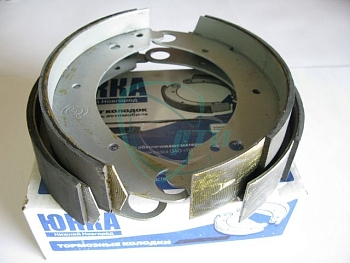 Колодка тормозная Волга 2 дл.+2кор. (накладка "ТИИР") (б/асб.) (комп. 4шт.) инд.упак. 