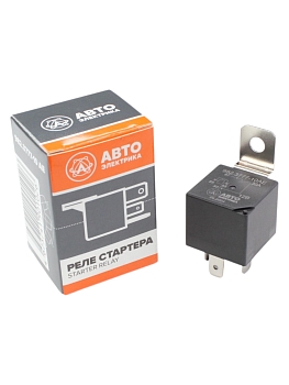 Реле стартера 4-х контактное с кронштейном и помехоподавляющим резистором, (ан. 902.3747-10, 752.377