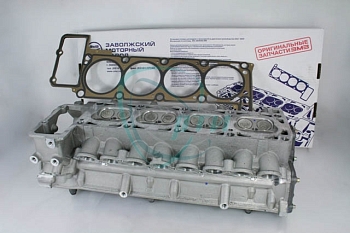 Головка блока Г-ль, УАЗ дв.ЗМЗ-405, 409 ЕВРО-3 в сборе с прокладкой и крепежом