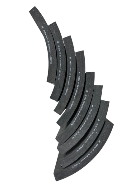 Накладка тормозная ПАЗ-3204 зад. св до 06.2014 г.в. 131-02-34 (160х20х191х183х380) св