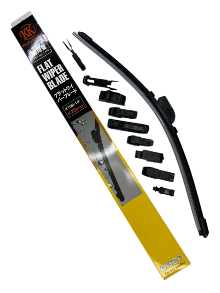 Щетка стеклоочистителя бескаркасная 19/475mm креплени 9 коннекторов KURUMAKIT