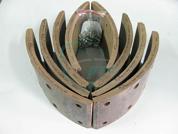 Накладка тормозная ГАЗ-53, ПАЗ зад. с заклепками (асбестовая) с заклепками