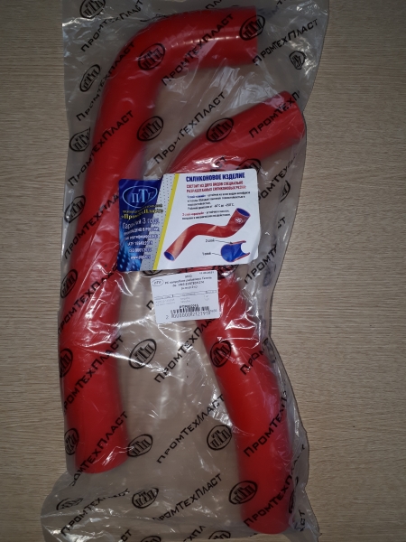 Патрубки радиатора ГАЗель дв. УМЗ EVOTECH-274 (к-т 2 шт.) красный  ПТП