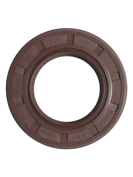 Сальник 2.2-25х42х10 правого вращения КАМАЗ и МАЗ/вал перв. КПП, ЯМЗ/вод. насос FPM-фторкаучук 17319