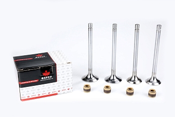 Клапана впускные и выпускные дв. 240, 245, 260 после 07.2005 ОРИГИНАЛ (к-т 2+2 шт. с м/с колпачками