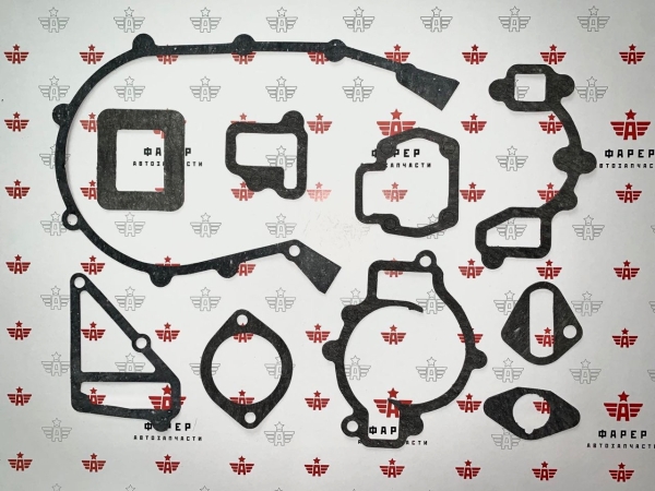 Прокладки двигателя 402 (10 шт.) ПМБ 0,6/0,8/1,0 мм ФАРЕР