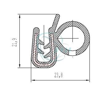 Уплотнитель проема двери 2101 перед. БРТ